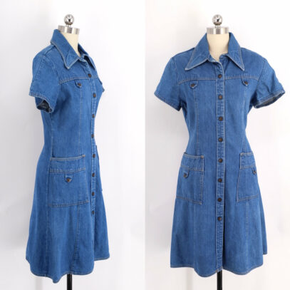 70s denim dress