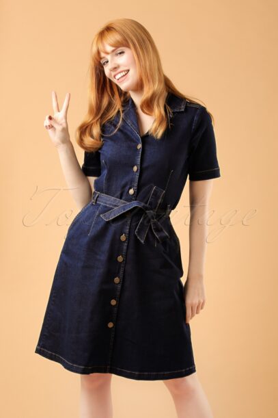 70s denim dress