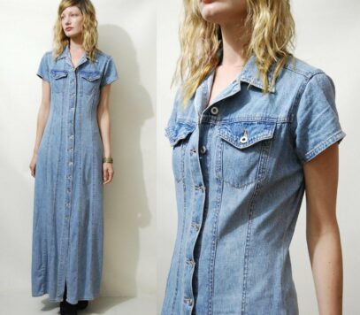 90s denim dress