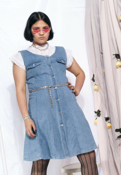 90s denim dress