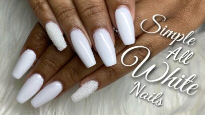 All White Nails