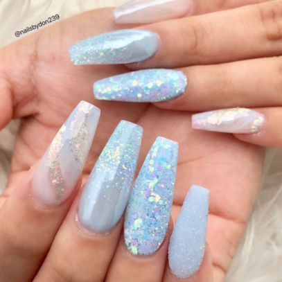 Baby Blue Prom Nails