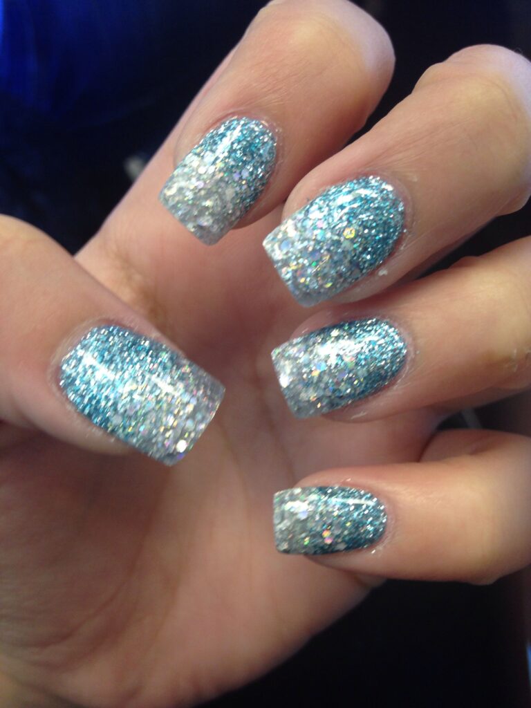 Baby Blue Prom Nails