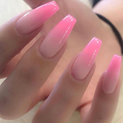 Baby Pink Ombre Nails
