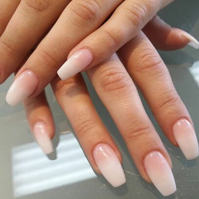 Baby Pink Ombre Nails