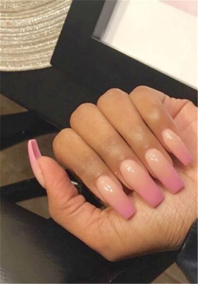 Baby Pink Ombre Nails