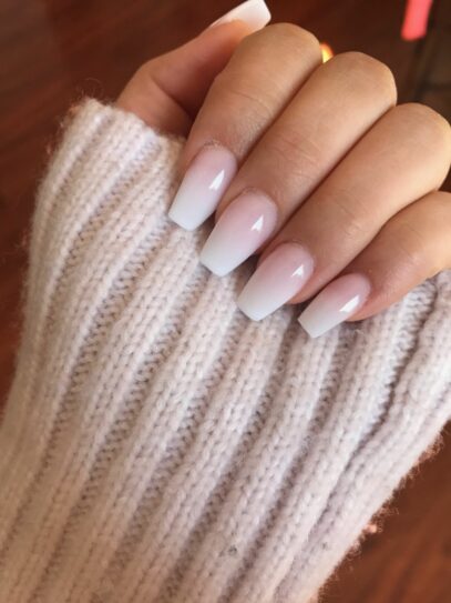 Baby Pink Ombre Nails