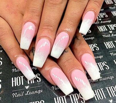 Baby Pink Ombre Nails