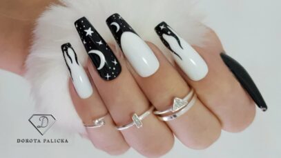 Black And White Nails