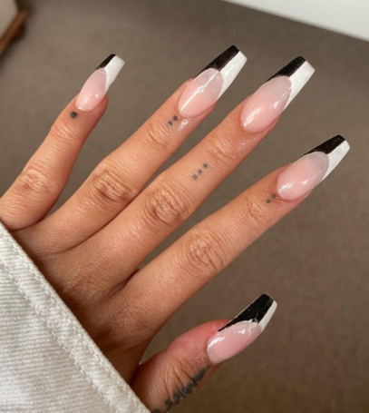 Black And White Nails