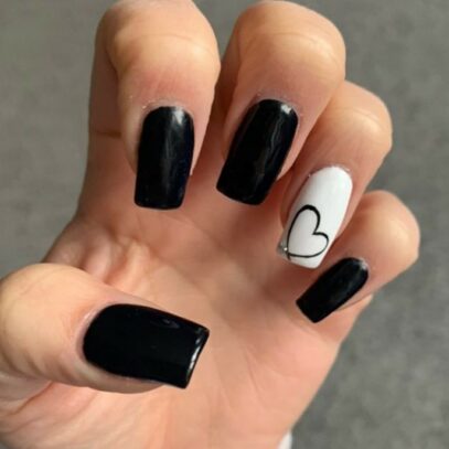 Black And White Nails