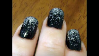 Black Glitter Nails