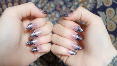 Black Glitter Nails