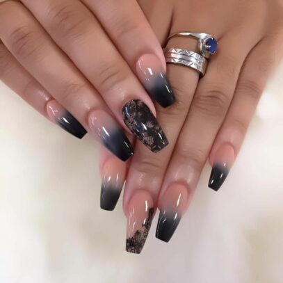 Black Ombre Nails