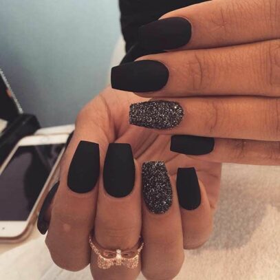 Black Prom Nails