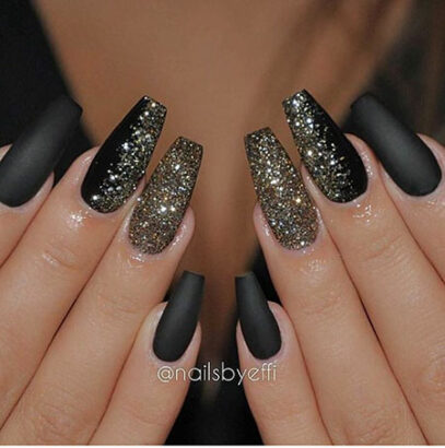 Black Prom Nails