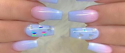 Blue Ombre Nails
