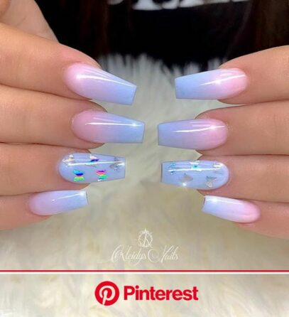 Blue Ombre Nails
