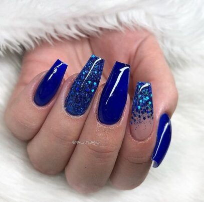 Blue Prom Nails