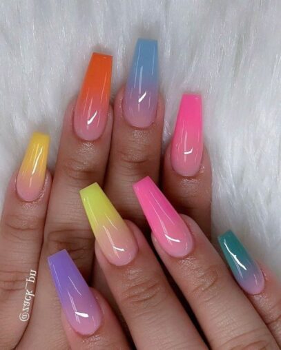 Bright Ombre Nails