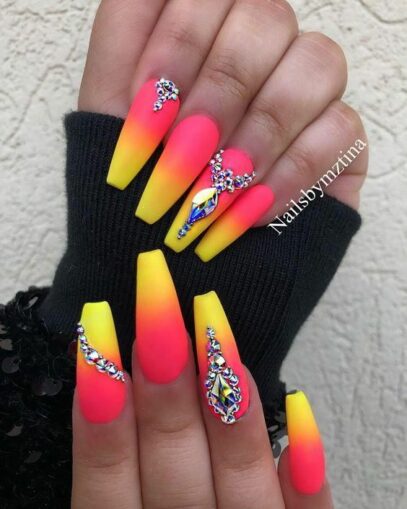 Bright Ombre Nails
