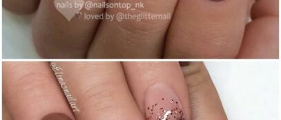 Brown And White Nails