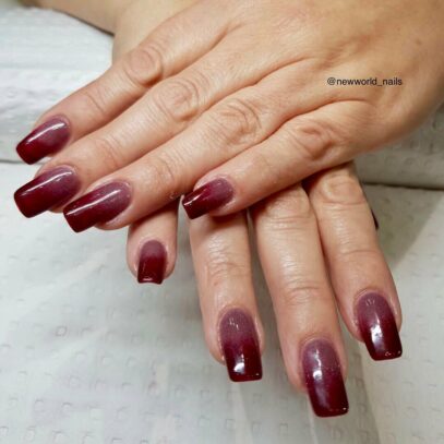 Burgundy Ombre Nails