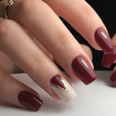 Burgundy Prom Nails