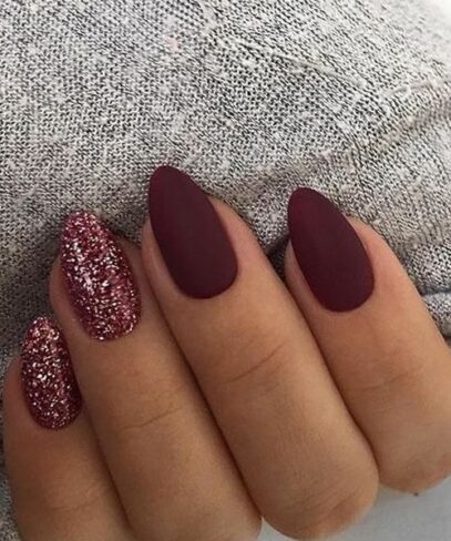 Burgundy Prom Nails