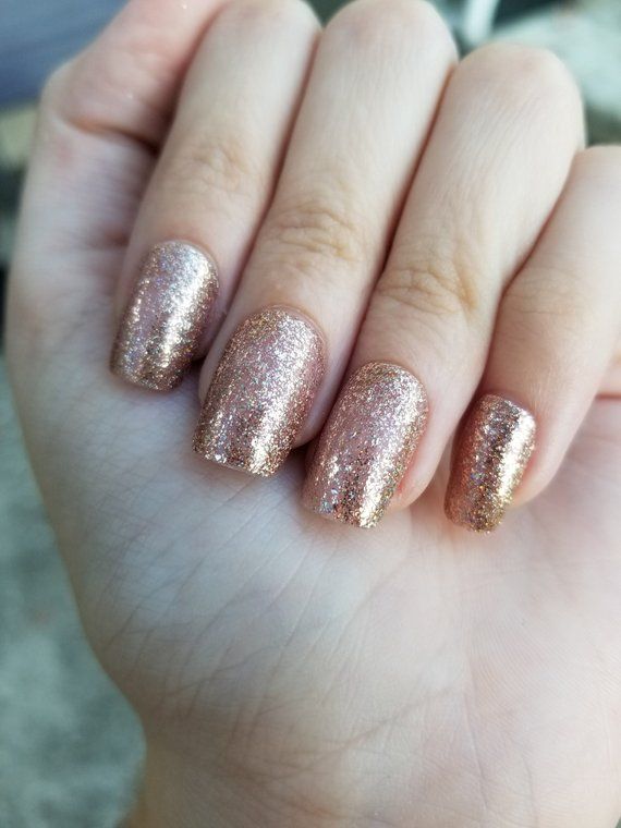 Champagne Glitter Nails