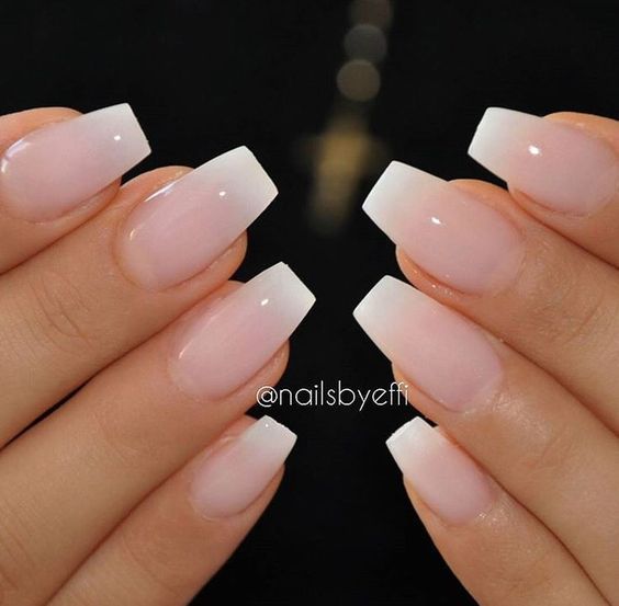 Clear Ombre Nails