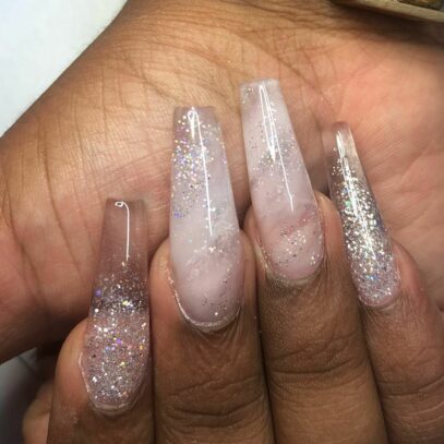 Clear Ombre Nails