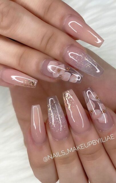 Clear Ombre Nails