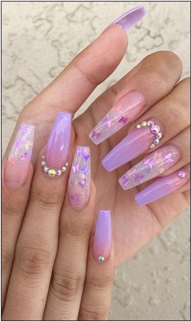 Clear Ombre Nails