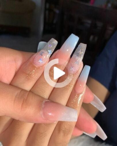 Clear Ombre Nails