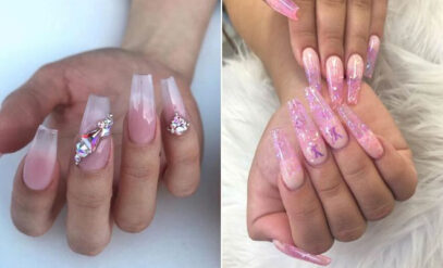 Clear Ombre Nails