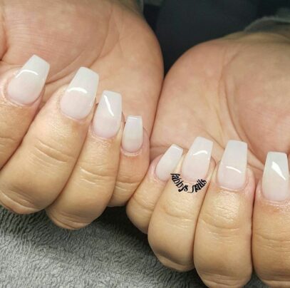 Clear White Nails