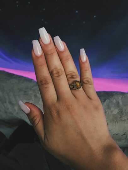 Clear White Nails