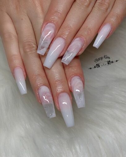 Clear White Nails