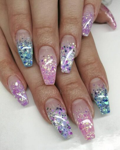 Colorful Glitter Nails