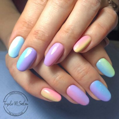 Coloured Ombre Nails