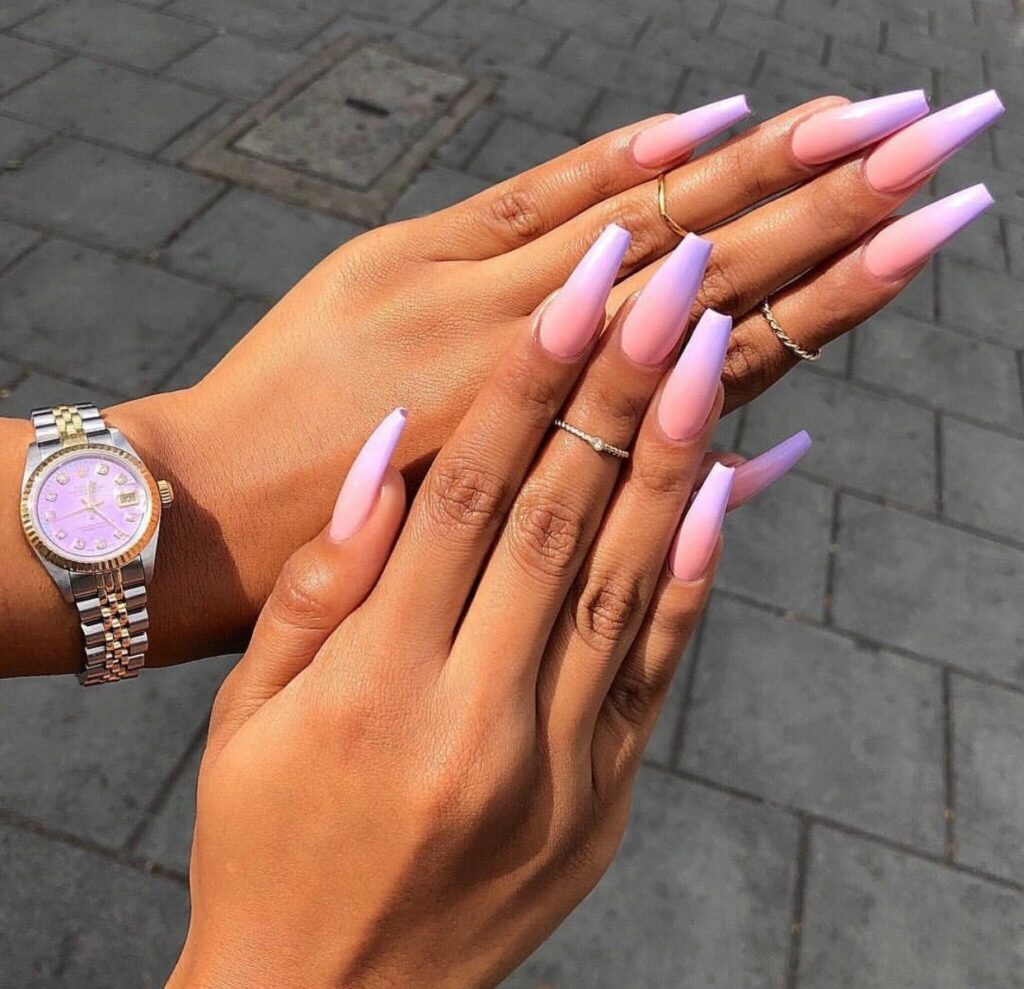 Coloured Ombre Nails