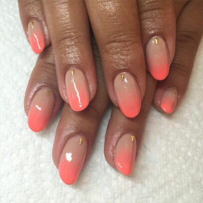Coral Ombre Nails