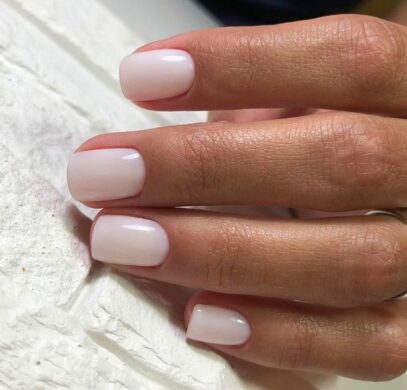 Creamy White Nails