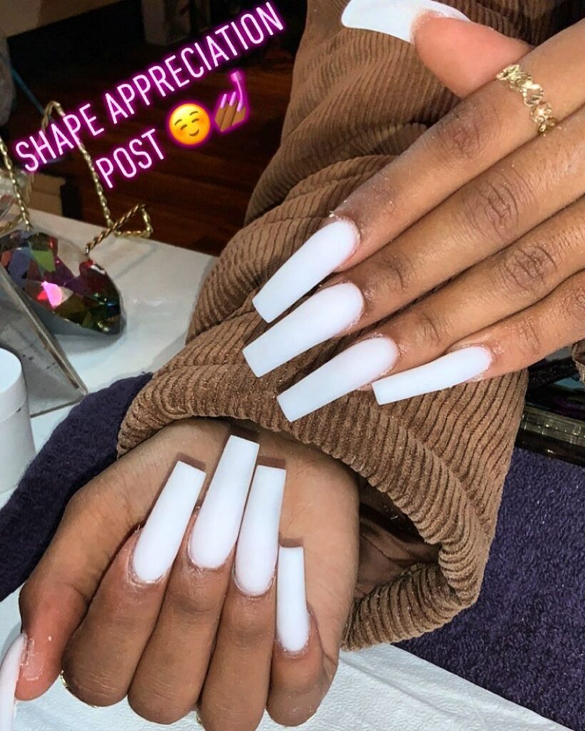 Creamy White Nails