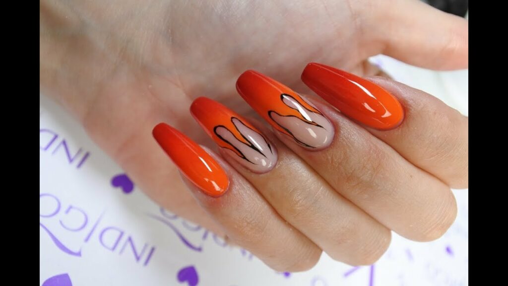 Fire Ombre Nails
