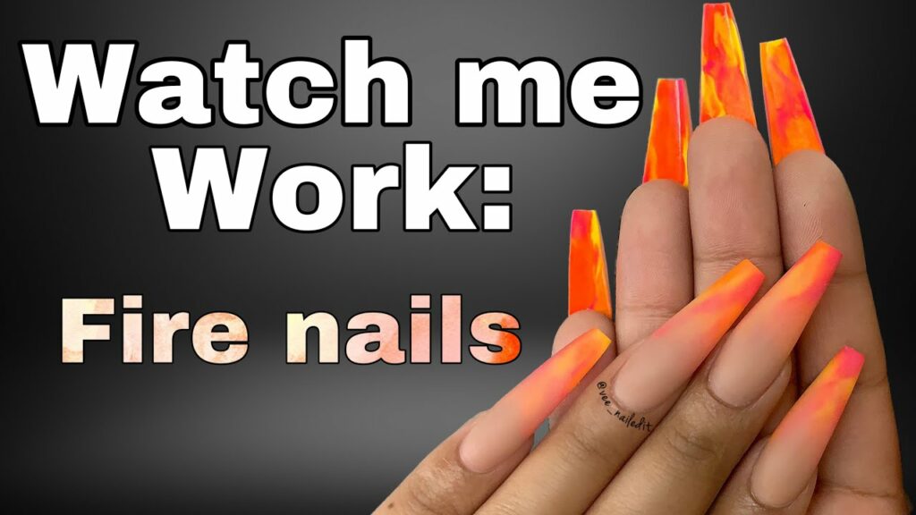 Fire Ombre Nails