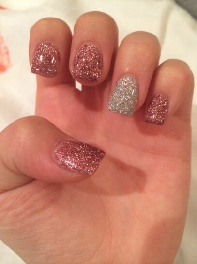 Glitter Nails Short