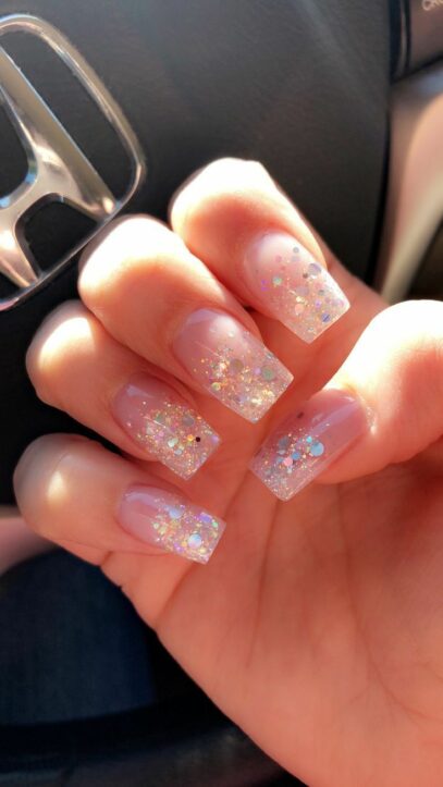 Glitter Nails Short