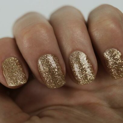 Gold Glitter Nails
